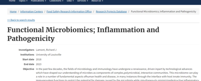 Functional Microbiomics, Inflammation and Pathogenicity