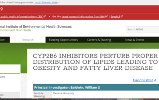 CYP2B6 inhibitors perturb proper distribution of lipids leading to obesity and fatty liver disease