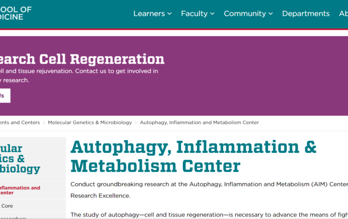 Autophagy, Inflammation and Metabolism in Disease Center