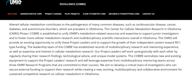 Center for Cellular Metabolism Research in Oklahoma