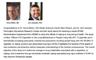 Effects of E-Cigarettes on the Lung Metabolome in People Living with HIV