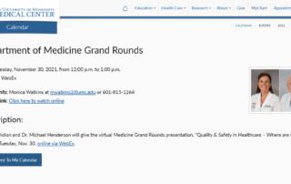 Department of Medicine Grand Rounds