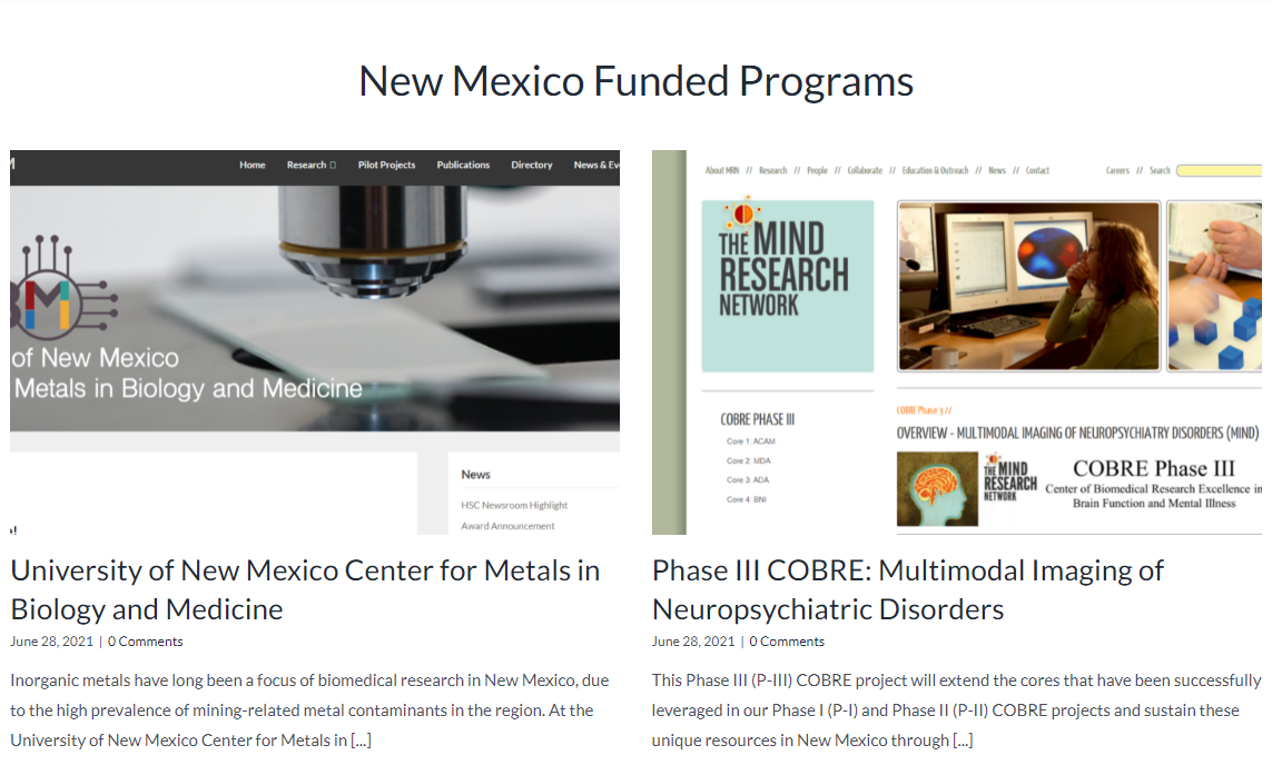 New Mexico Funded Programs