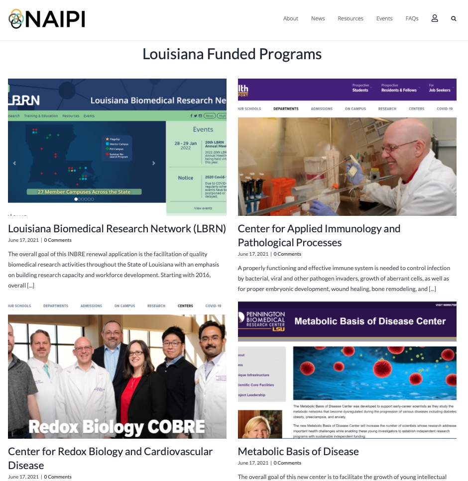 Lousiana Funded Programs