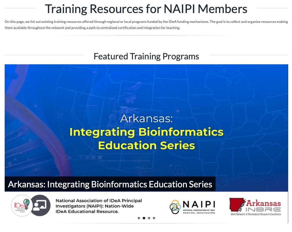 NAIPI training Resources